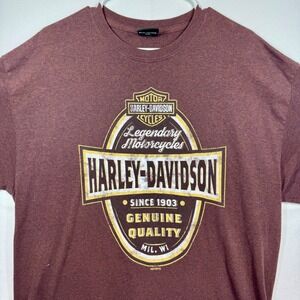 Harley-Davidson Graphic T-Shirt Legendary‎ Motorcycles Short Sleeve Sz XL No Tag